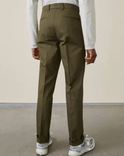 Pantalon slim Laine & Coton Porths olive