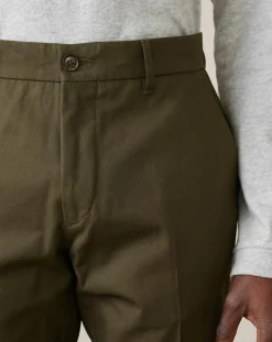Pantalon slim Laine & Coton Porths olive