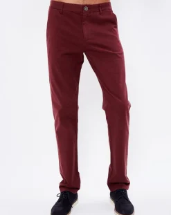 Pantalon slim stretch Bobby bordeaux
