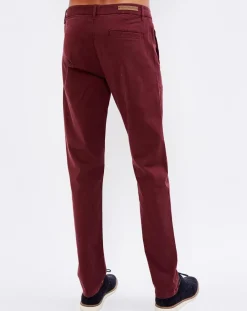 Pantalon slim stretch Bobby bordeaux