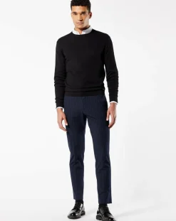 Pantalon Smart 360 Flex Trouser Slim Fit à rayures bleu foncé