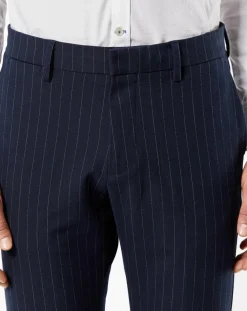 Pantalon Smart 360 Flex Trouser Slim Fit à rayures bleu foncé