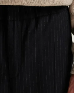 Pantalon Stanford rayé noir