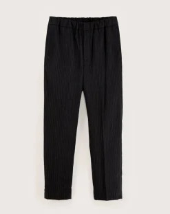 Pantalon Stanford rayé noir