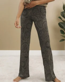 Pantalon Store imprimé rosace noir