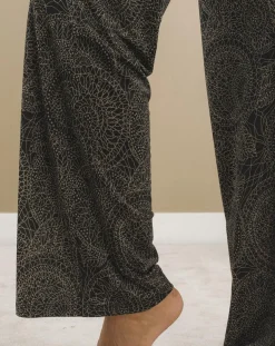 Pantalon Store imprimé rosace noir