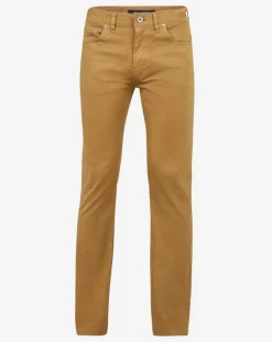 Pantalon stretch droit 5 poches beige