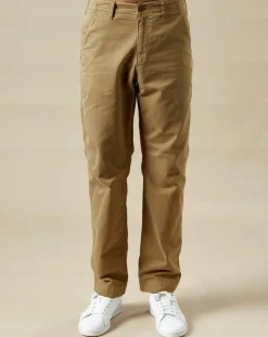 Pantalon Theo fines rayures maize