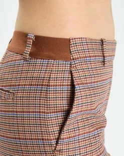 Pantalon Torup tartan marron