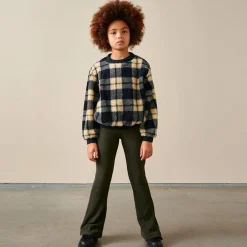 Pantalon évasée Fairou en Coton mélangé vert foncé