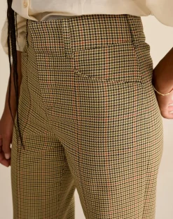 Pantalon Vertige pied-de-poule beige