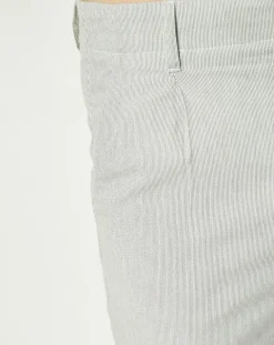 Pantalon Vitalien micro rayures blanc/bleu