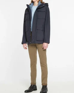 Parka à capuche 4 Poches 3en1 bleu marine