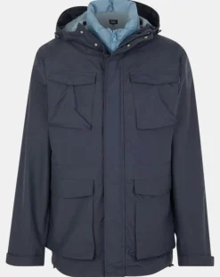 Parka à capuche 4 Poches 3en1 bleu marine