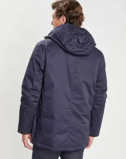 Parka à capuche Canvas bleu marine