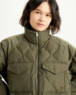 Parka Diamond matelassée verte
