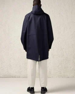 Parka en Coton mélangé imperméable Jewa à capuche marine