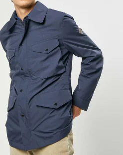 Parka imperméable légère bleu marine