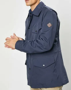 Parka imperméable légère bleu marine