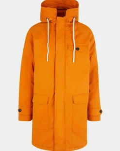 Parka matelassée à capuche Sherpa orange