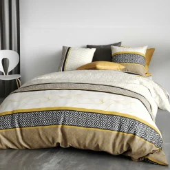 Parure de housse de couette Carioca beige