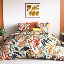 Parure de housse de couette Ninon orange