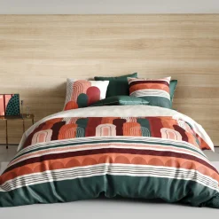 Parure housse de couette Galio rouge