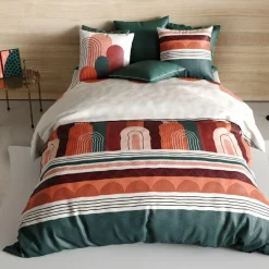 Parure housse de couette Galio rouge