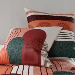 Parure housse de couette Galio rouge