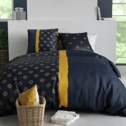 Parure Housse de Couette 3pcs 100%coton 57fils nil