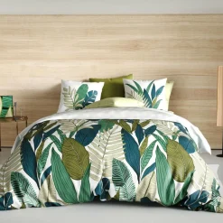 Parure housse de couette Beleme verte