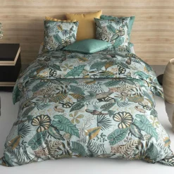 Parure housse de couette Cancun bleue