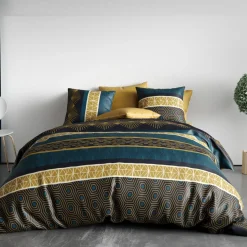 Parure housse de couette Qobe marron