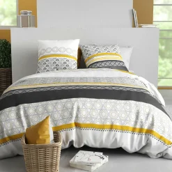 Parure Housse de Couette 3pcs 100% Coton 57fils spira