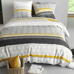 Parure Housse de Couette 3pcs 100% Coton 57fils spira