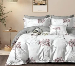 Parure housse de couette100% Percale de Coton blanche