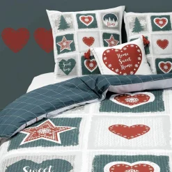 Parure Housse de Couette Home Sweet Home multicolore