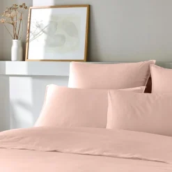 Parure Housse de Couette en Coton et Bambou rose