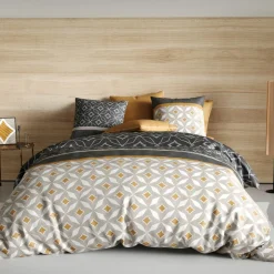 Parure housse de couette Ota grise