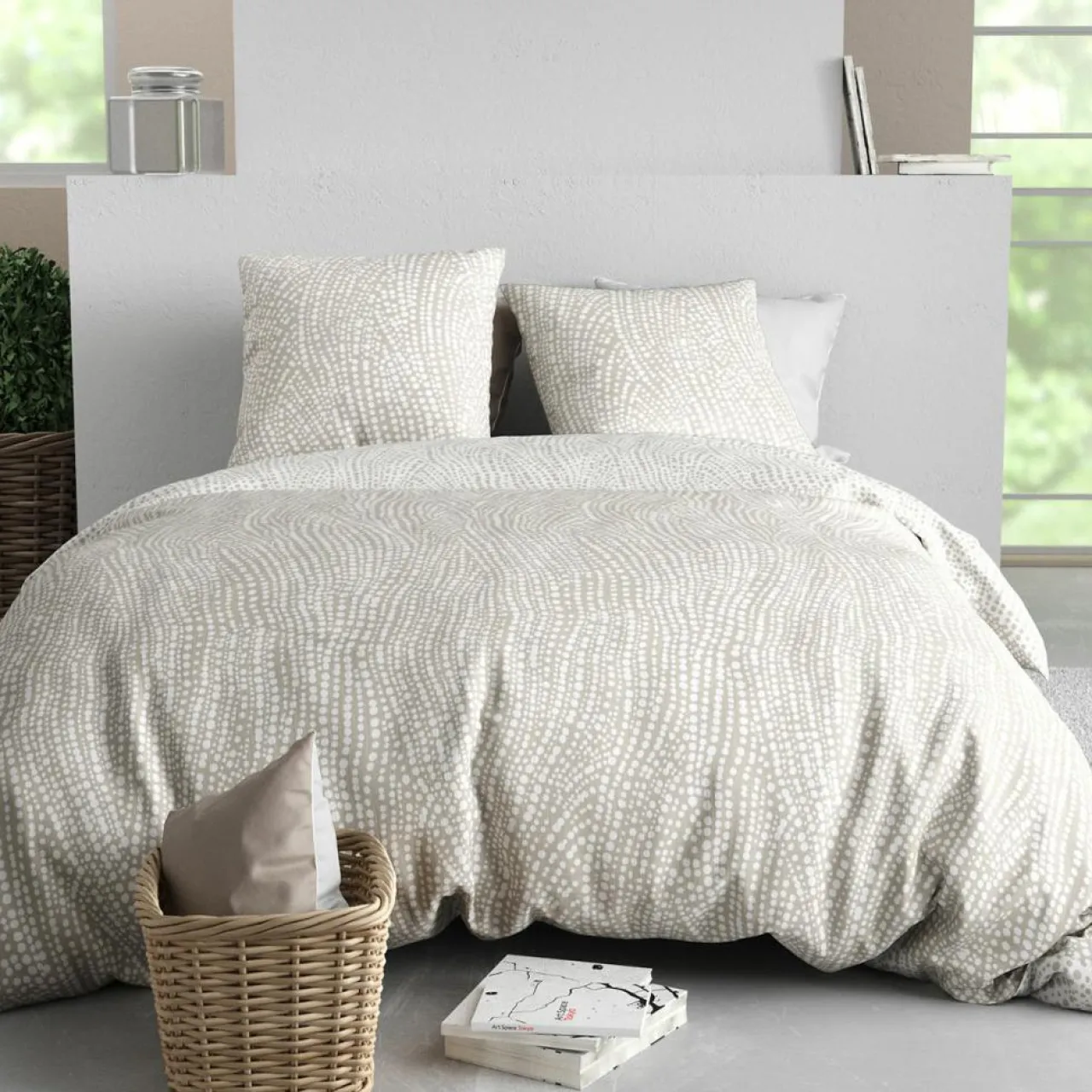 Parure Housse de Couette beige