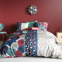 Parure housse de couette Agueda bleue