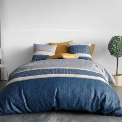 Parure housse de couette Zante bleue