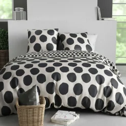 Parure housse de couette Nico noire - 240x220 cm