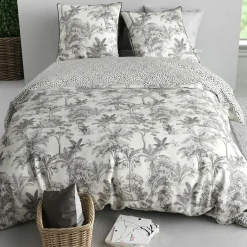 Parure housse de couette Fauve blanche
