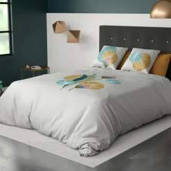 Parure housse de couette Gana blanche