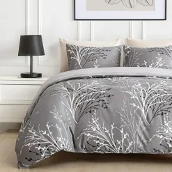 Parure housse de couette en Coton grise