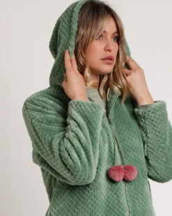 Peignoir Art is Life Mod B vert feuille