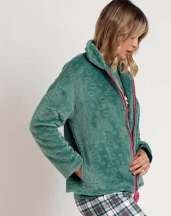 Peignoir Be Kind to the Planet C vert feuille