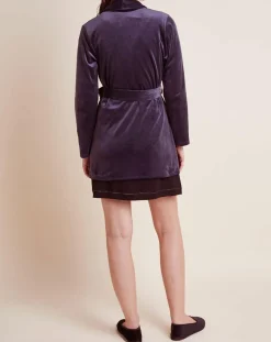 Peignoir en Velours Paola marine