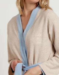 Peignoir femme Sleep All Day beige